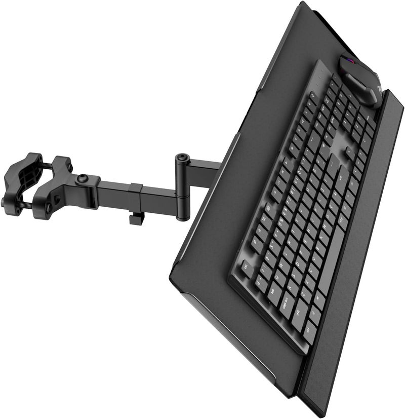 PUTORSEN Keyboard Tray Pole Mount - Keyboard Mount fits Most Standard and Oversized Keyboards, Holds up to 2.2lbs, Black - Image 1